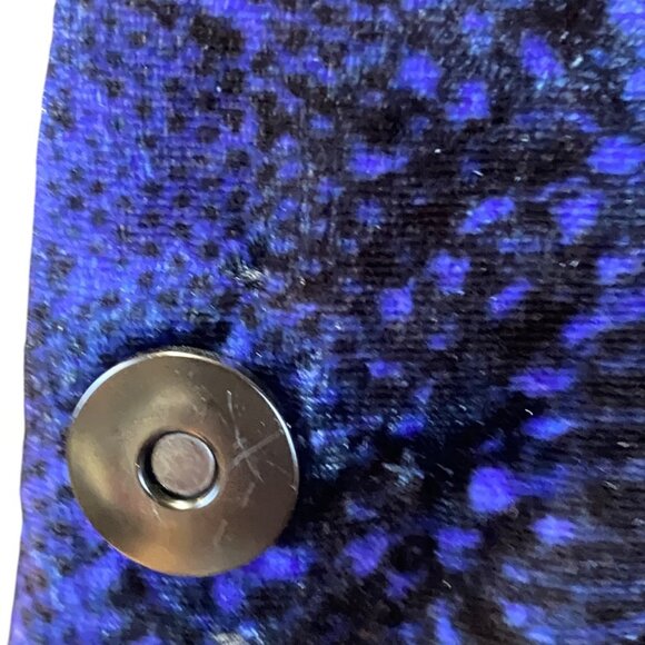 ELIE TAHARI OMBRE VELVET ANIMAL PRINT SMOKING JACKET BLAZER DUSTER ROYAL BLUE S - Picture 5 of 11